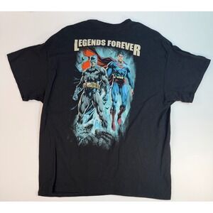 DC Comics Justice League Legends Forever Batman Superman Black T-Shirt XL